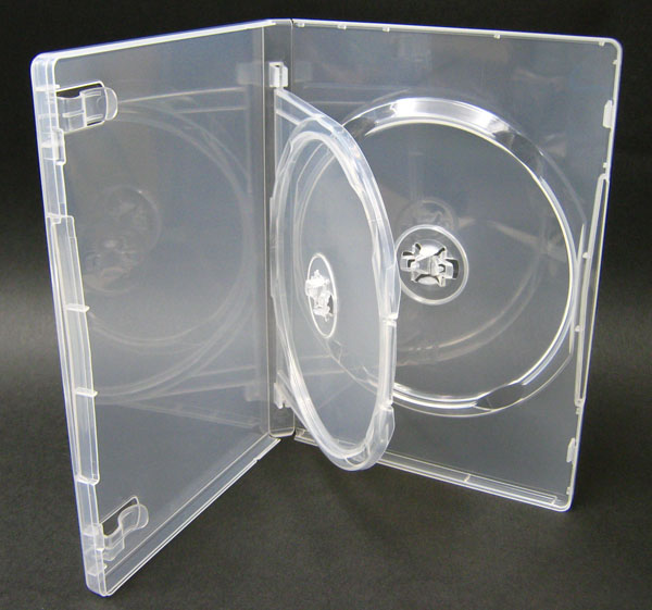 27mm厚 4枚収納 MロックDVDトールケース ブラック 1個 Blu-rayDisc収納可能