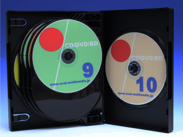 10枚収納CD/DVDケースブラック