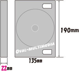 6枚収納DVD・BDケース外形サイズ