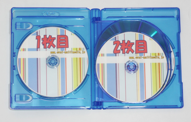 22mm厚に6枚のblu-rayディスクを収納/22mm厚6枚収納blu-rayケースクリアブルー　フリップタイプ