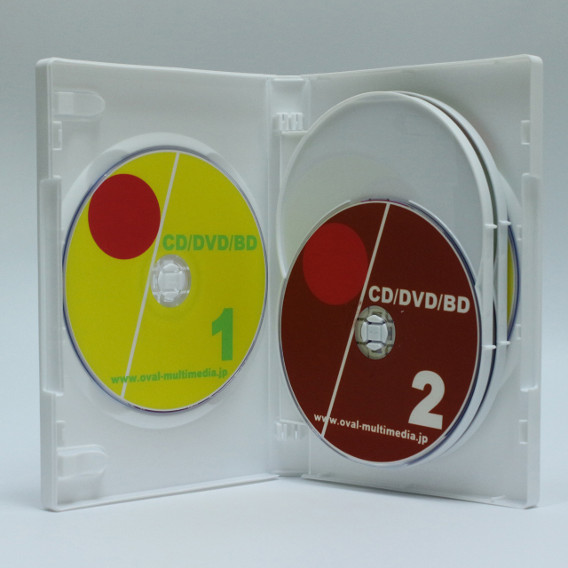6枚収納CD/DVDケースホワイト