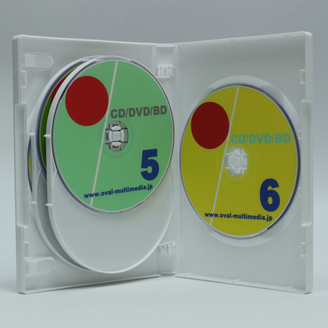 6枚収納CD/DVDケースホワイト