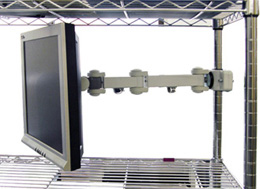 液晶をポールに取り付け 4軸式クリップモニターアーム ホワイト Marmgus128 液晶をポールに取り付け 4軸式クリップモニターアーム ホワイト Marmgus128