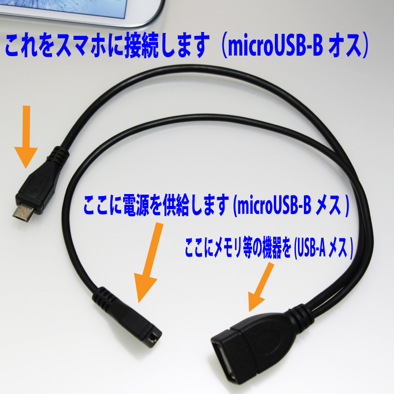 三又OTG(ホスト)ケーブル